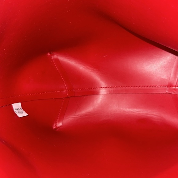 šNEW-HTF MANSUR GAVRIEL RED *CALF-LEATHER* MINI-BUCKET BAG (*Calf>Veg Tanned*) - Picture 13 of 16